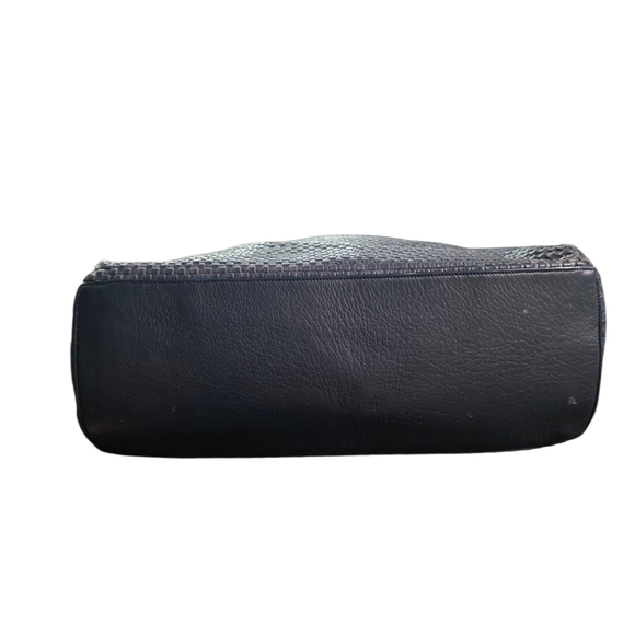 #84 Cole Haan Bethany Blue Woven Hobo Bag - Picture 5 of 12